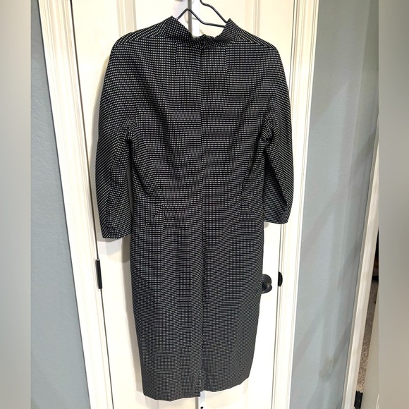 Escada Black and White 3/4 Sleeve Dress Geometric Pattern Size 38 - Picture 2 of 5